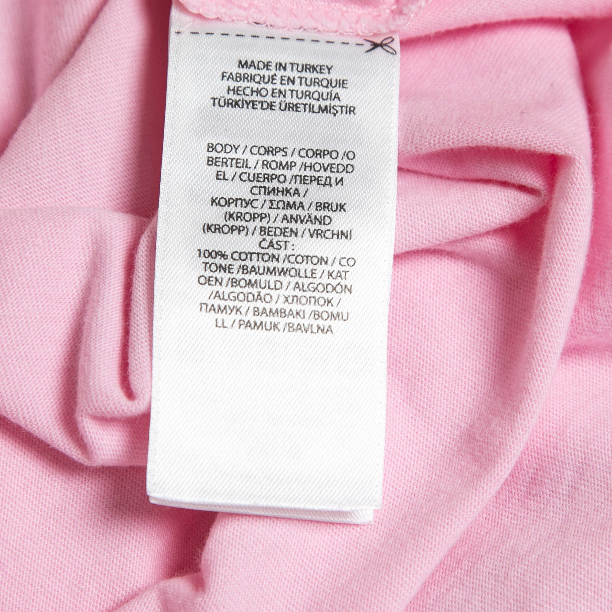 Polo Ralph Lauren Light Pink Cotton Custom Slim Fit Half Sleeve T