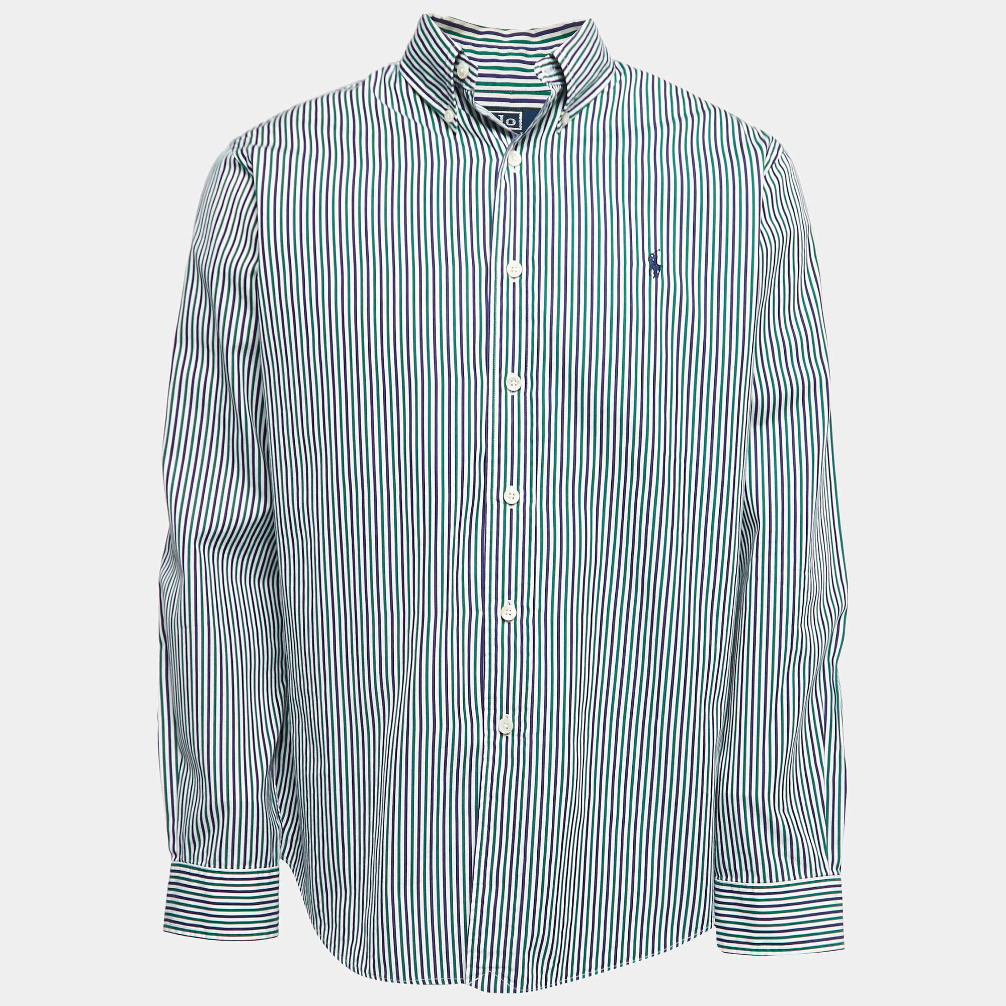 Polo Ralph Lauren Multicolor Striped Cotton Full Sleeve Shirt L