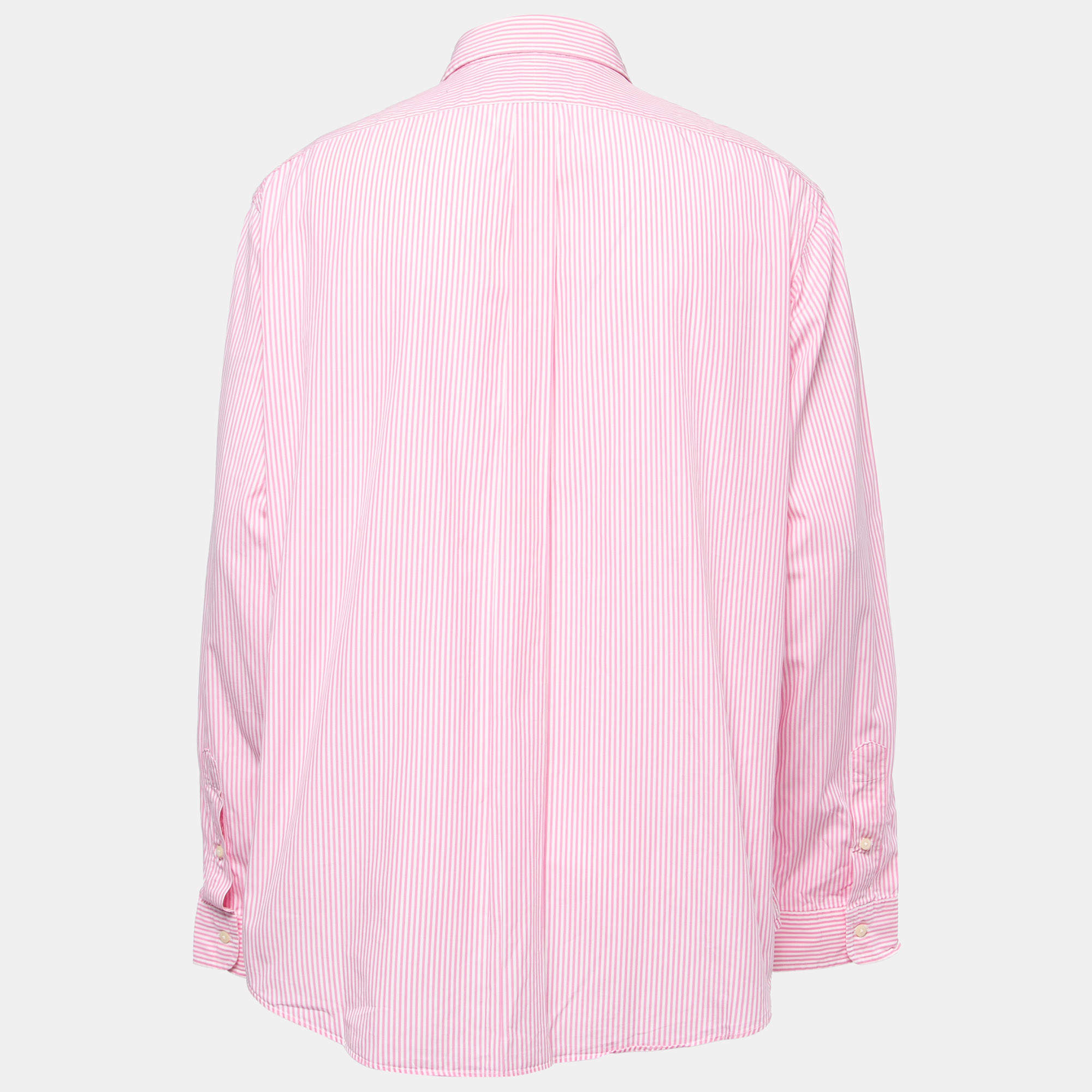 Ralph Lauren Mens Pink White Check Shirt Size 3XB Button Down Big & Tall  Casual