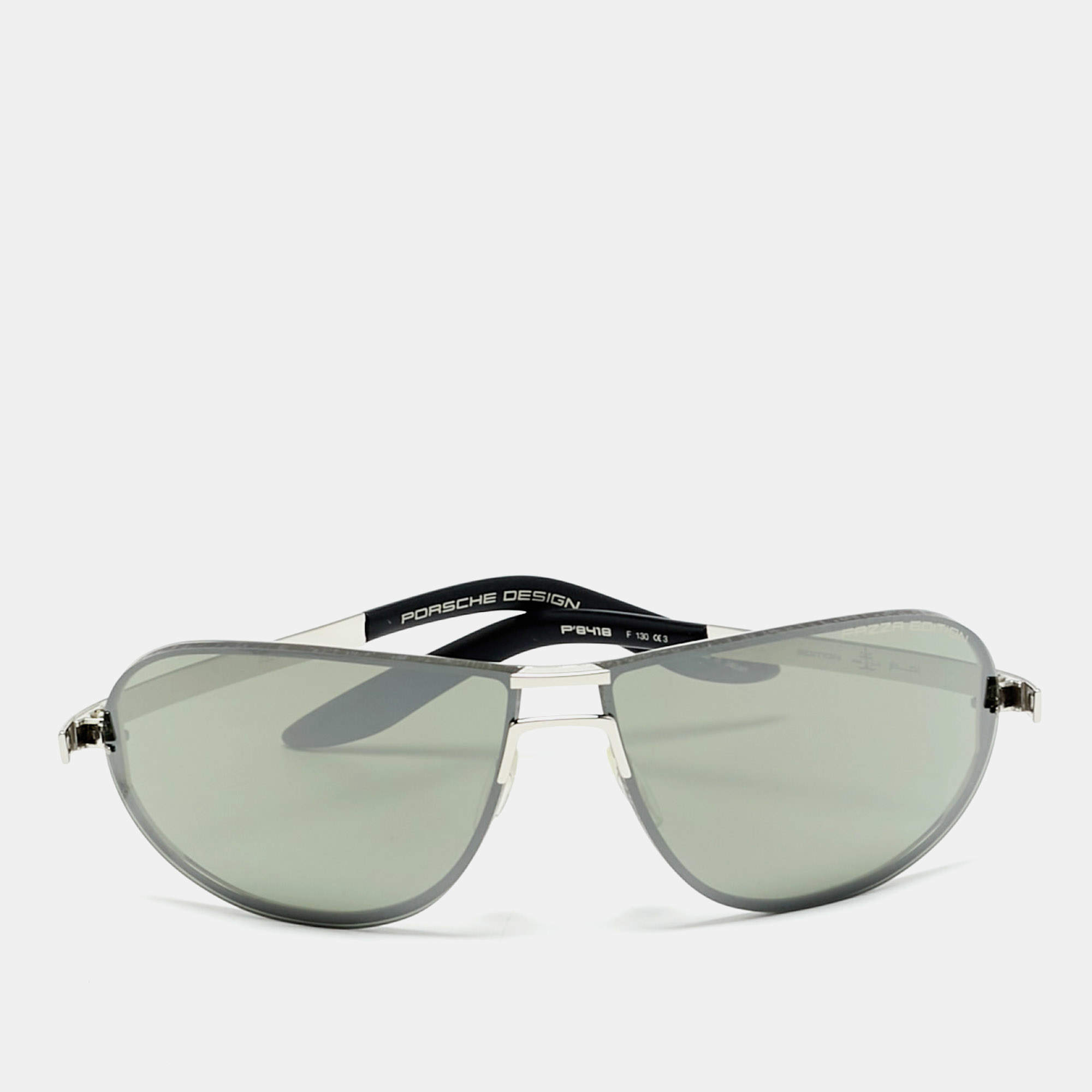 Pre Owned نظارة شمسية بورش ديزاين سوداء P'8148 إصدار فزاع 0324/1982 أفياتور