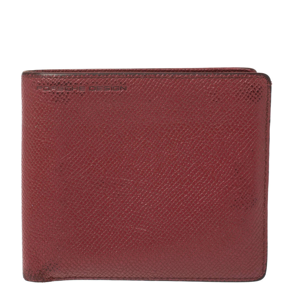 Porsche Design Red Leather Voyager 2.0 Bifold Wallet