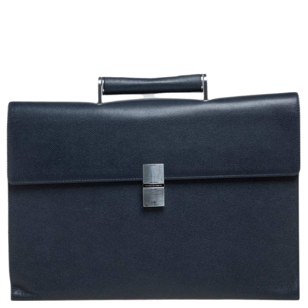 حقيبة بورش ديزاين فرنيش 3.0 جلد أزرق كحلي