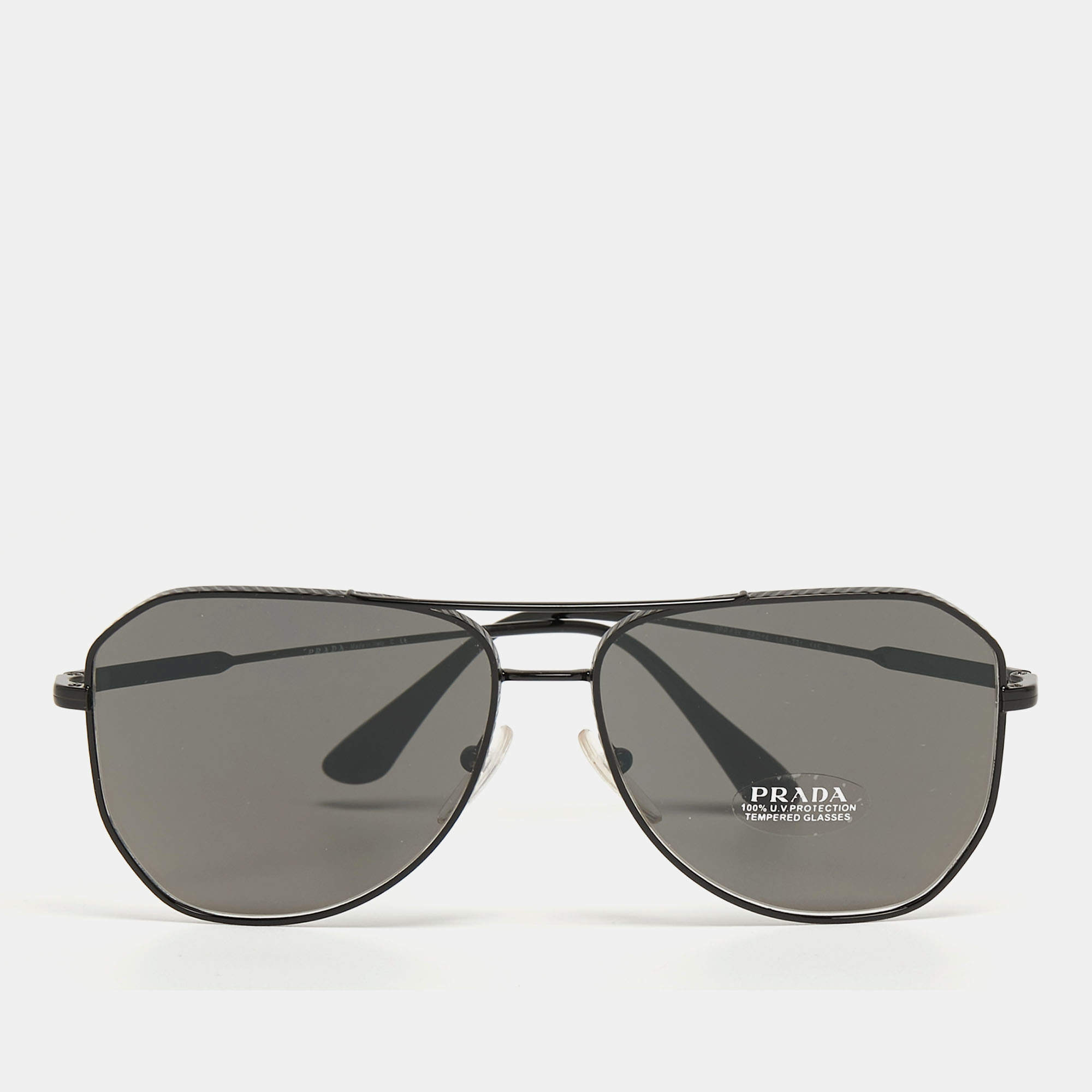 Prada Black SPR63X Aviator Sunglasses