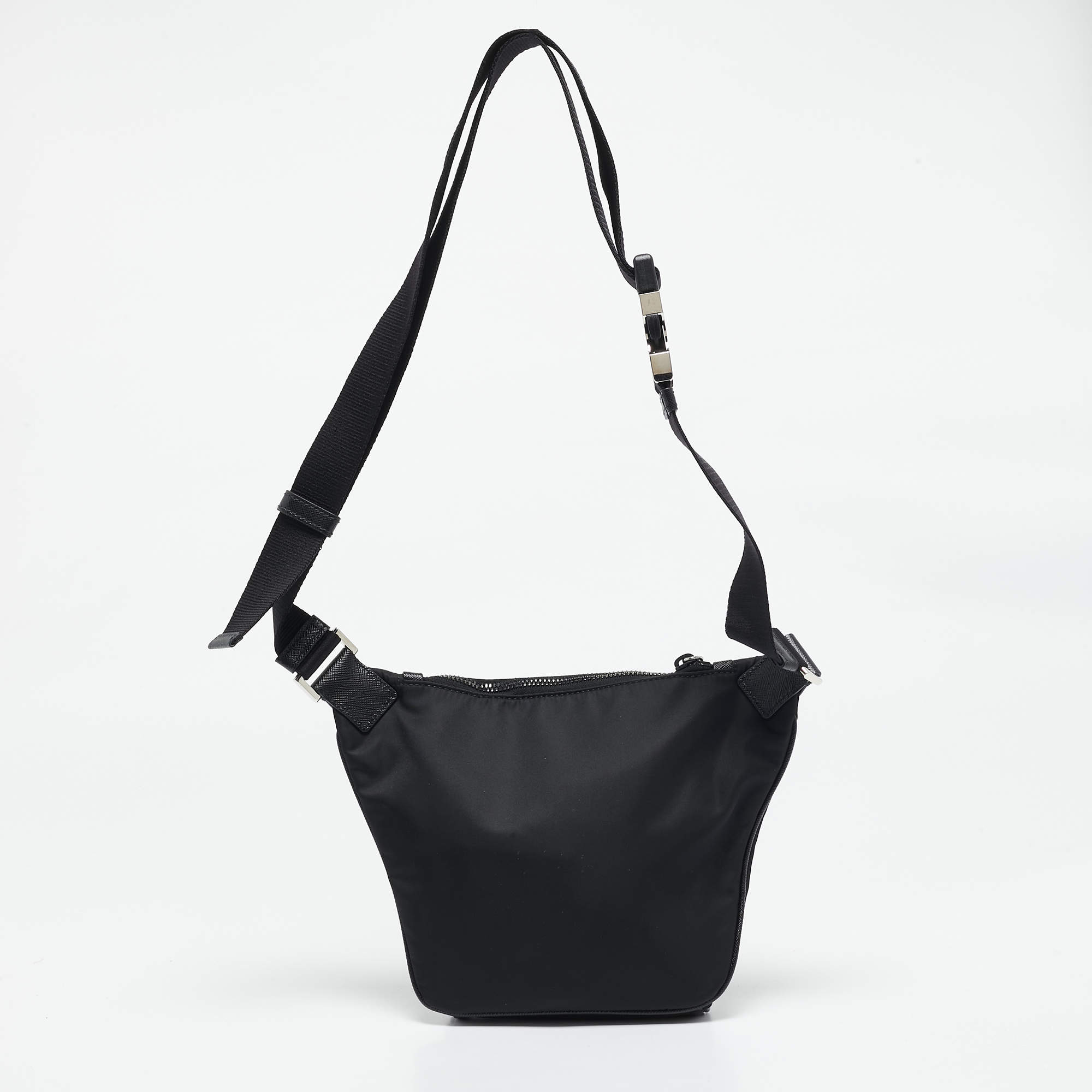 Prada Black Re-Nylon and Saffiano Leather Shoulder Bag Prada Prada Black Re-Nylon and Saffiano Leather Shoulder Bag Prada