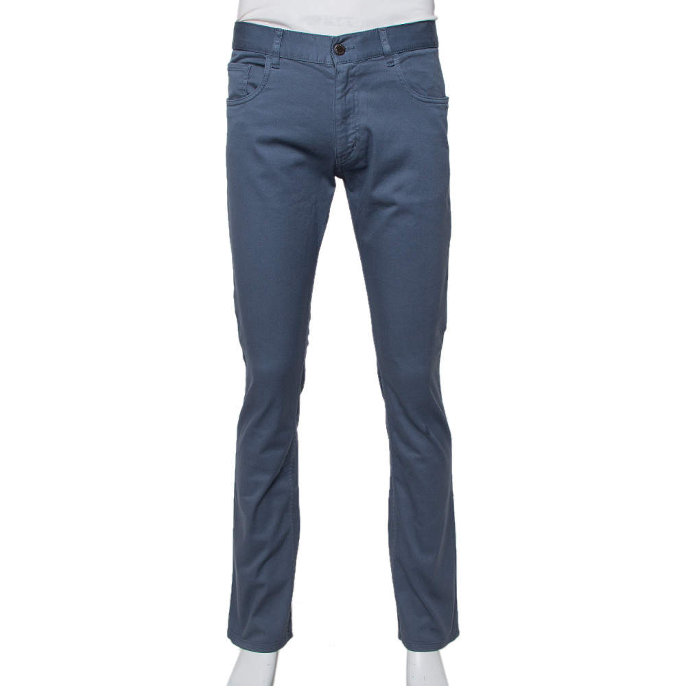 Prada Grey Twill Drill Trousers M