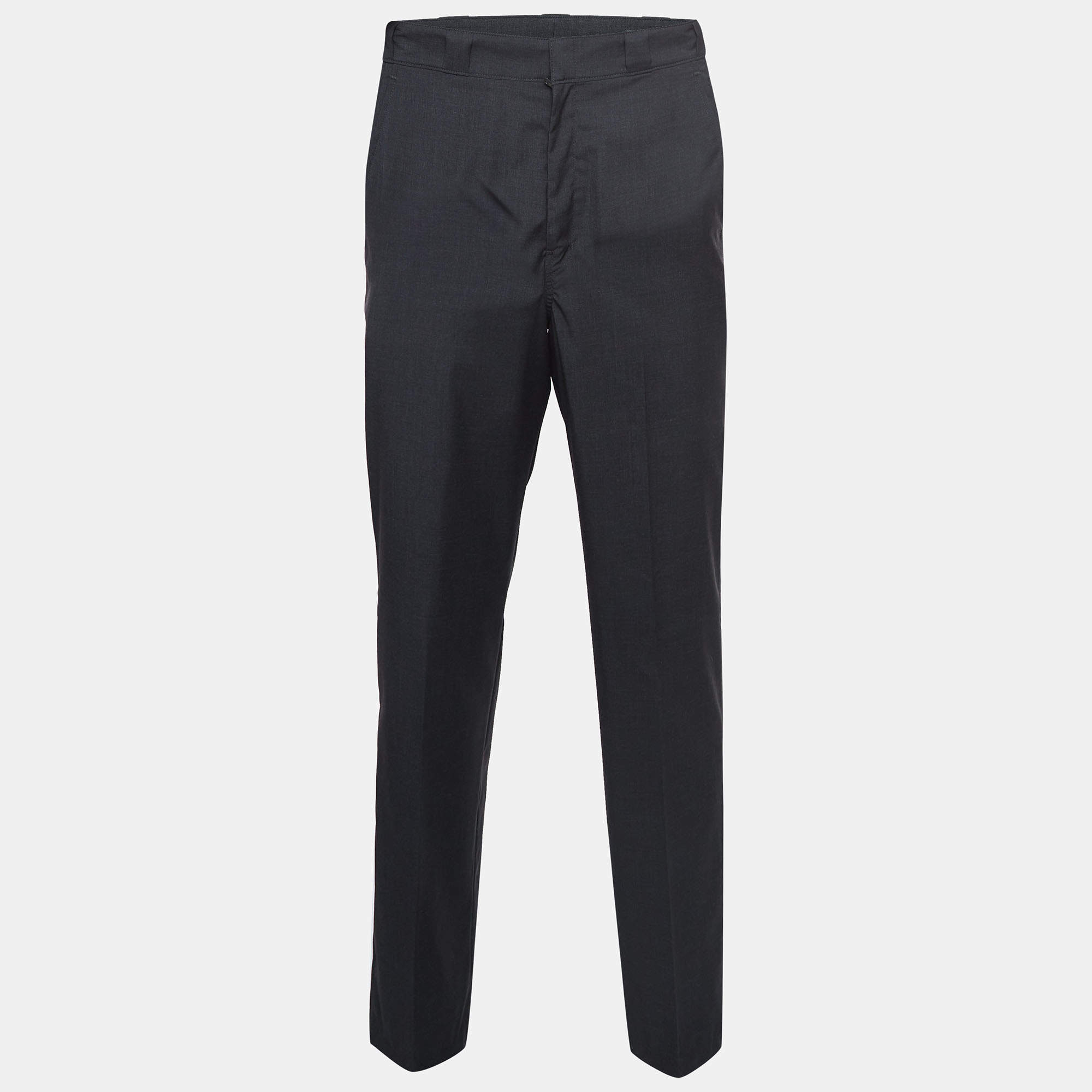 Prada Charcoal Grey Wool Trousers XS
