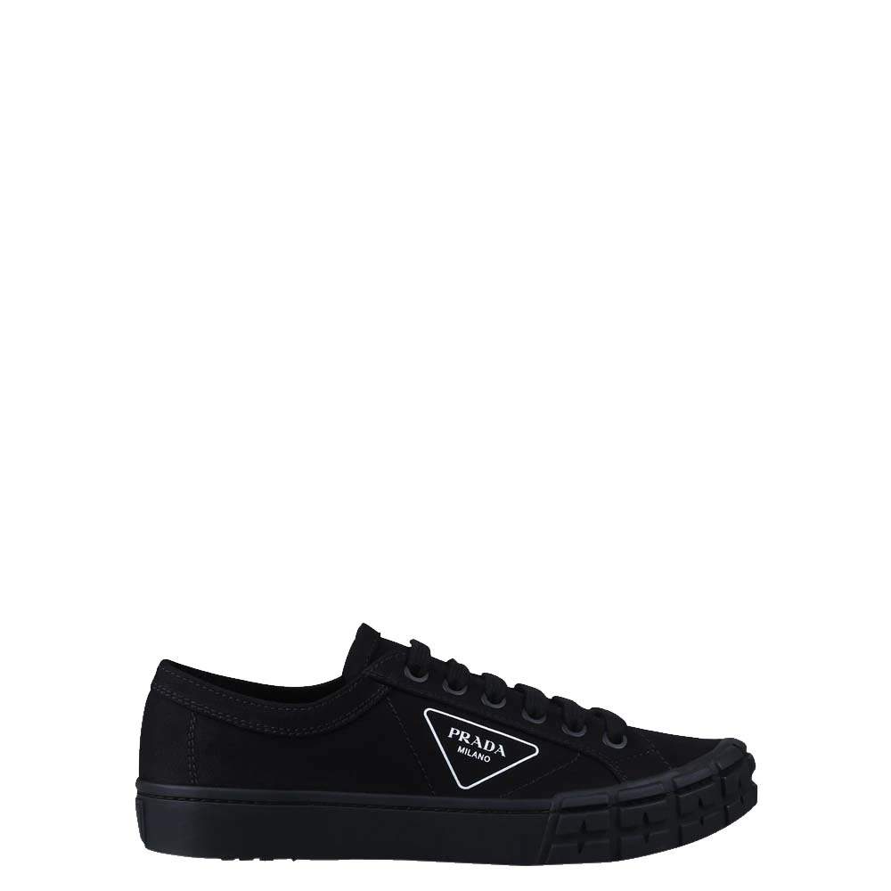 Prada Black Cassetta Wheel Gabardine Fabric Sneakers Size EU 40 UK 6 Prada  | TLC