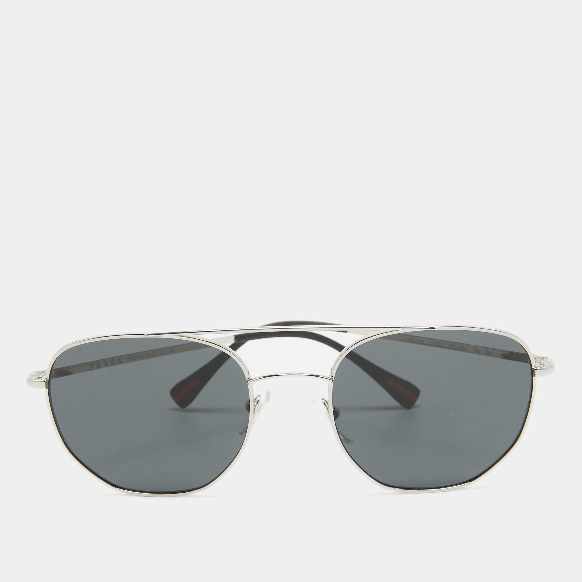 Prada Sport Black/Silver SPS 565 Square Sunglasses