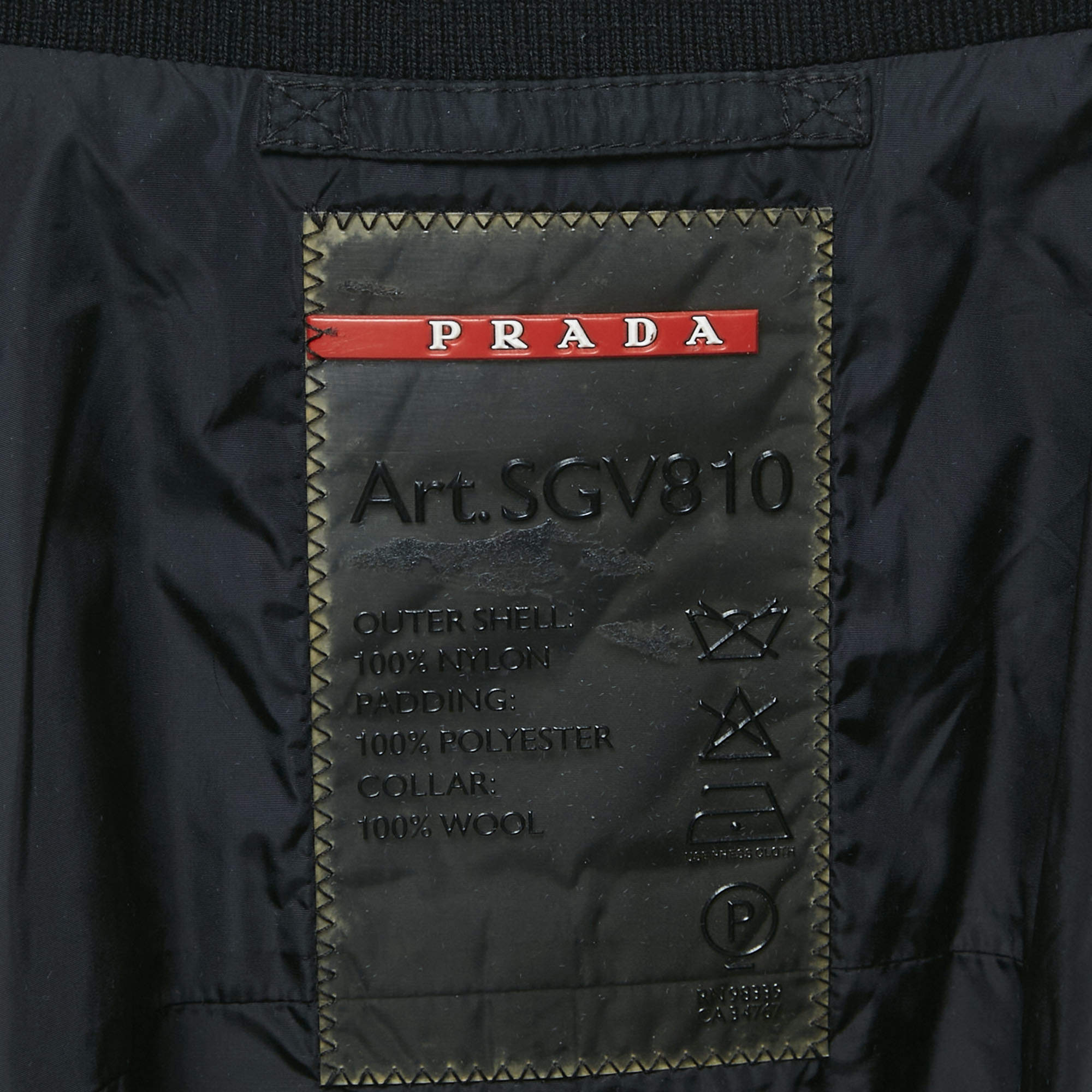 Prada Sport Black Nylon Zip-Up Jacket XXL – On Sale Now with Up to