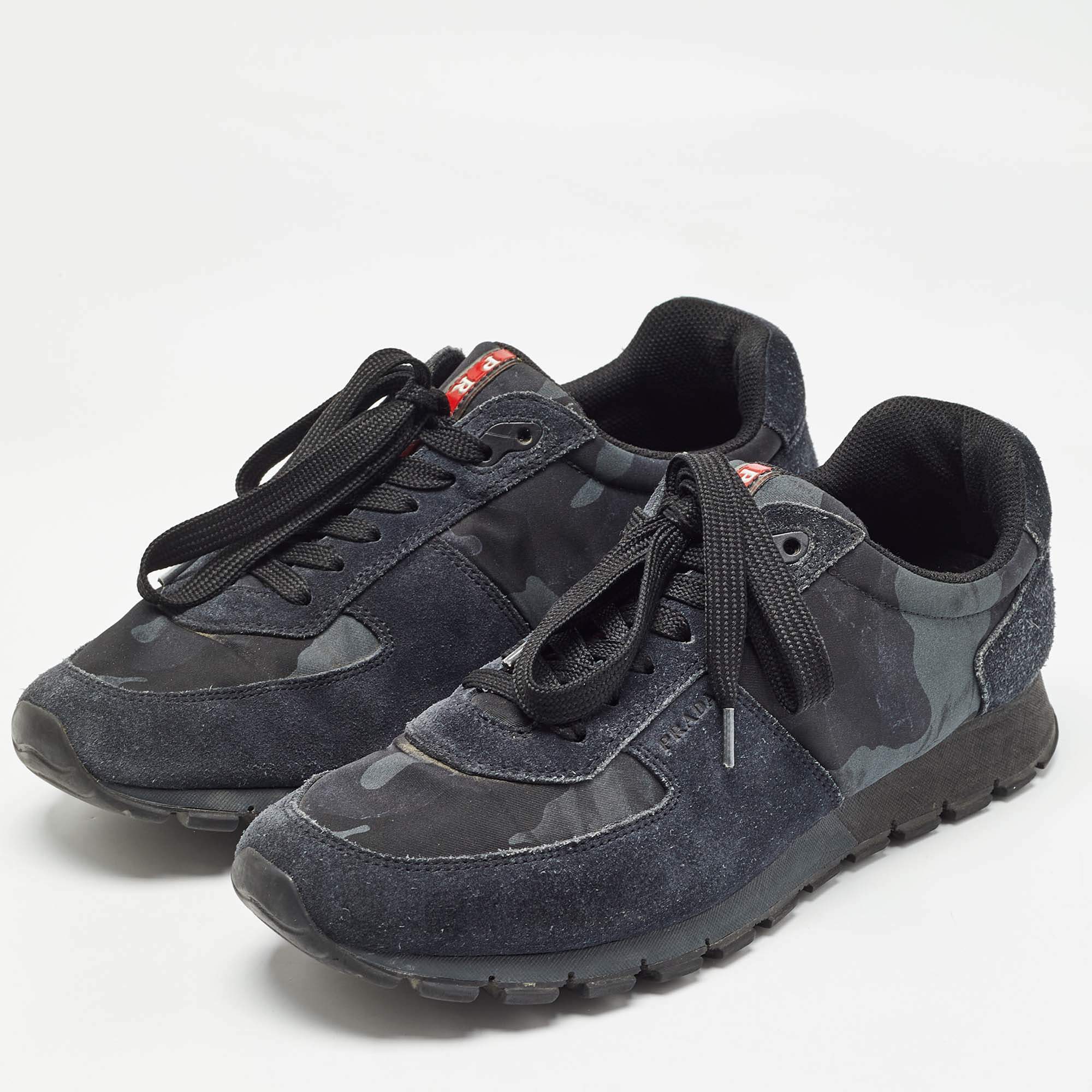 Navy prada runners best sale