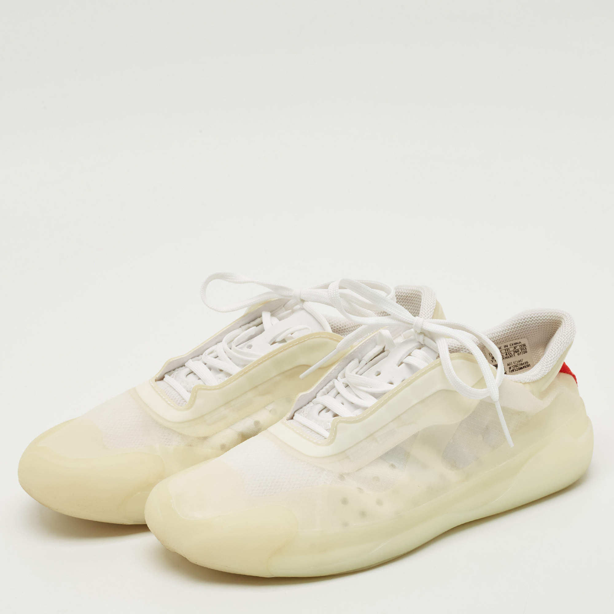 Prada Sport x Adidas Cream Mesh and Rubber ,Luna Rosa Sneakers
