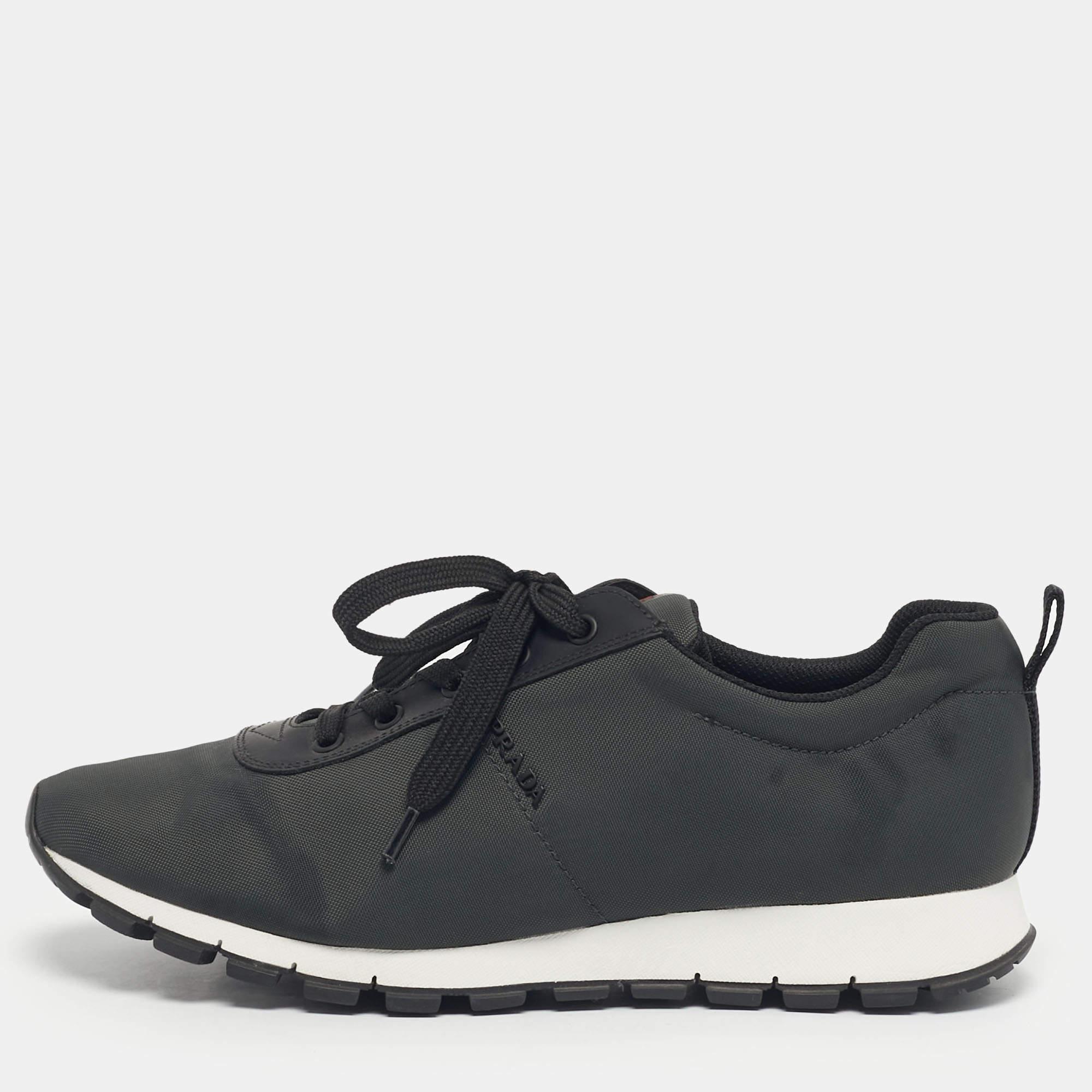 靴 PRADA SPORT velcro leather shoes Rare, Original Prada Sneakers Lather Black Logo - Etsy