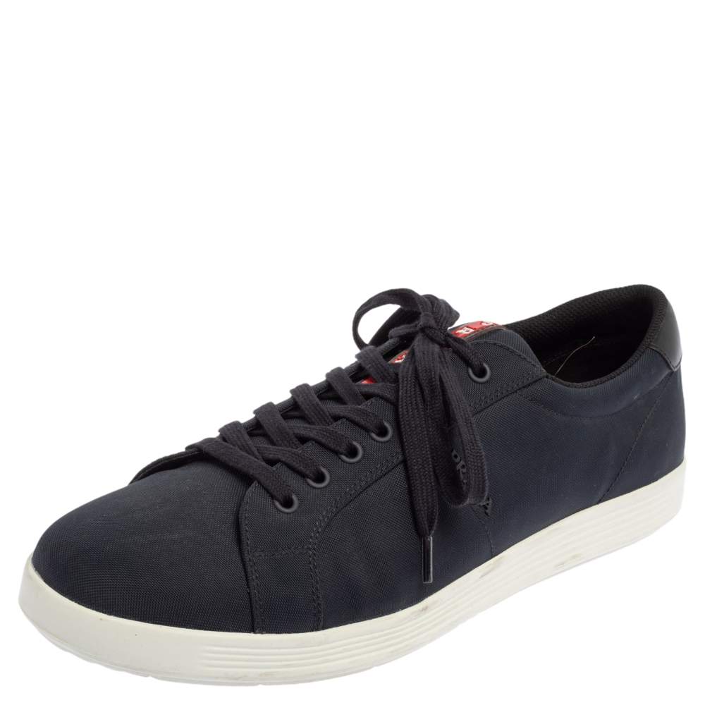 Pre Owned Prada Sport Navy Blue  Lace Low Top Sneakers Size 45