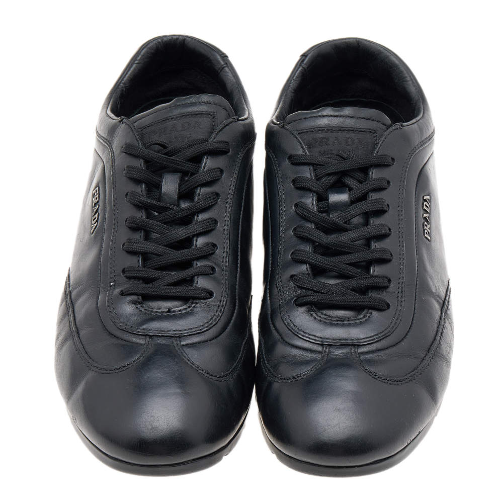 Prada Sport Black Leather Low Top Sneakers Size 43 Prada Sport | TLC