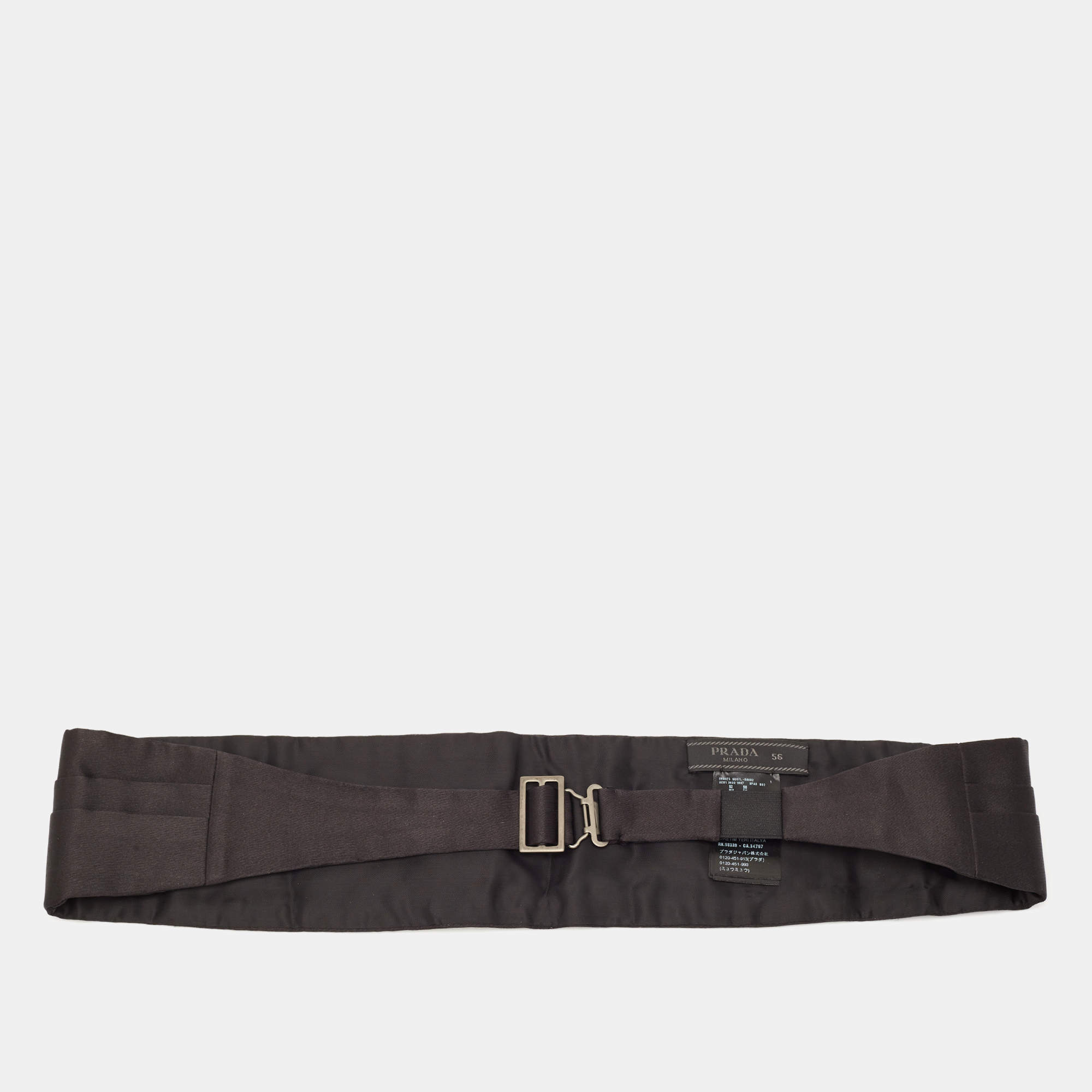 Prada Black Satin Satin Tuxedo Cummerbund