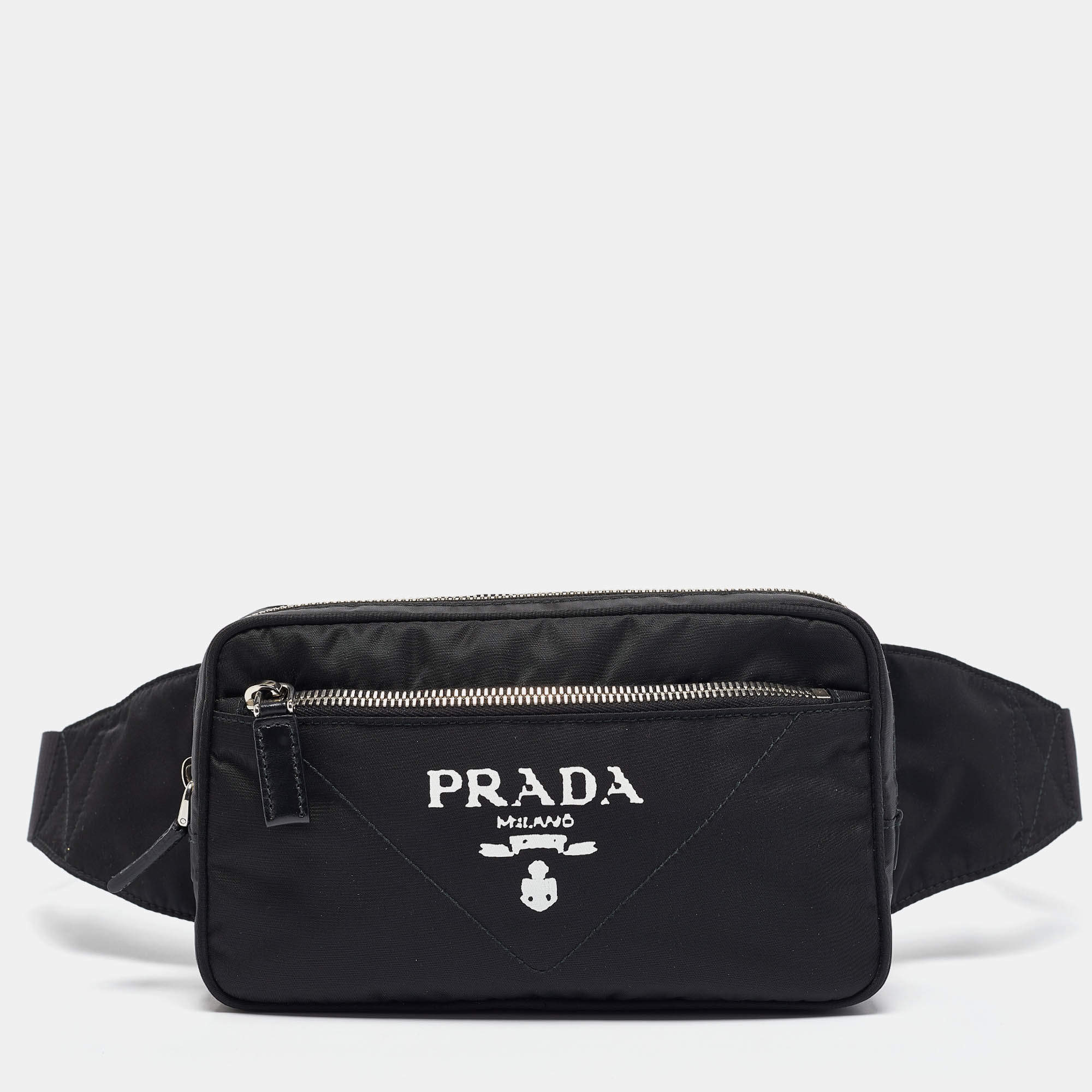 Prada Black Re-Nylon Belt Bag