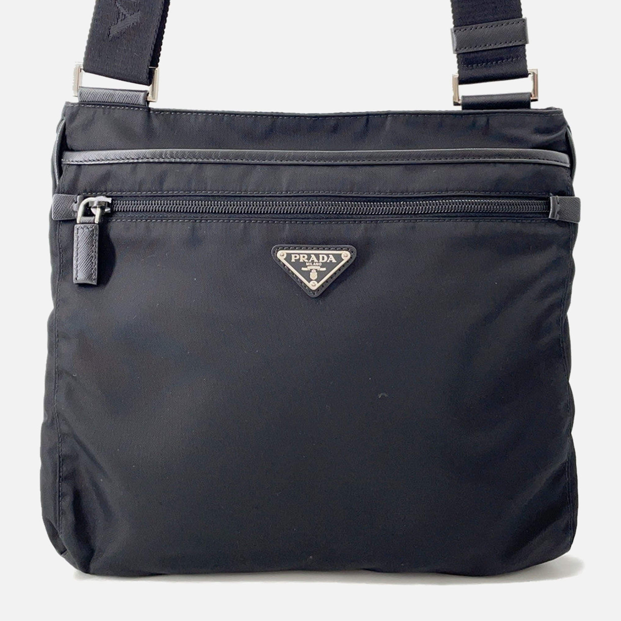 Pre Owned Prada Shoulder Bag Black Nylon