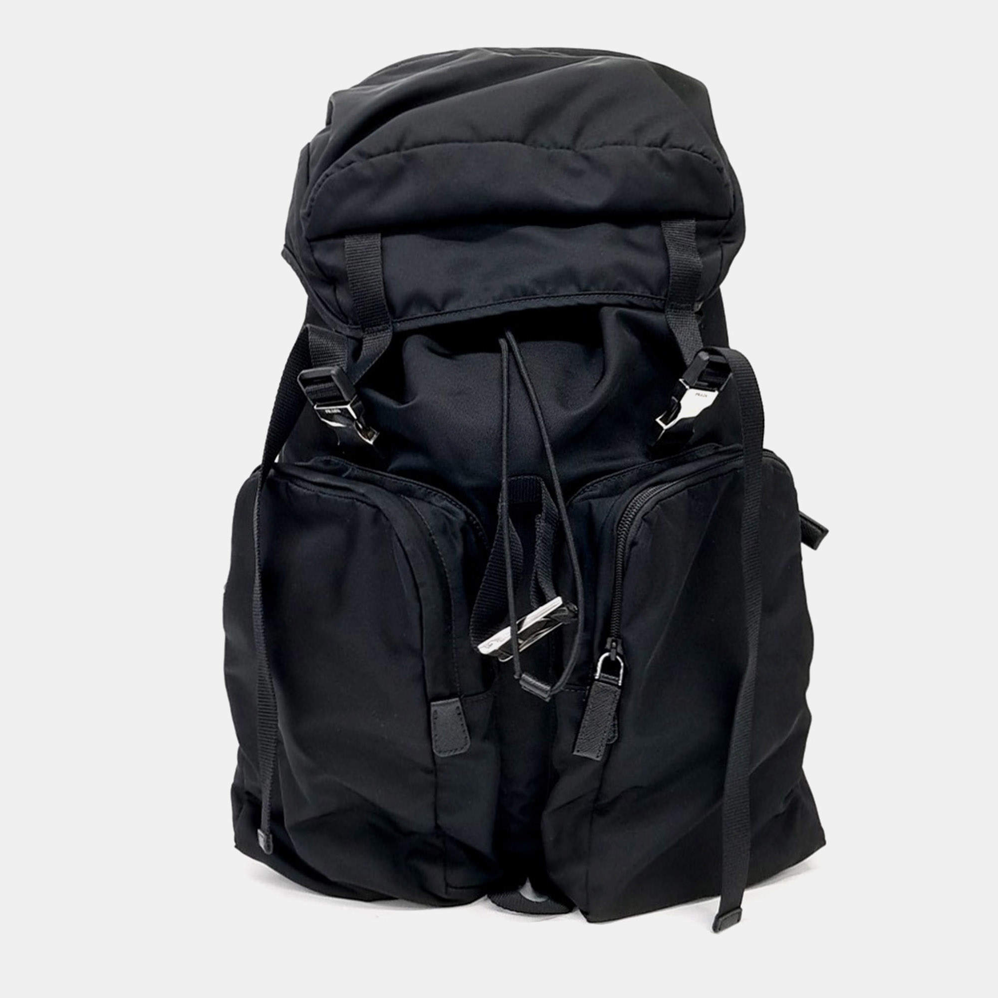 مملوكة مسبقًا Prada Black Nylon Backpack 