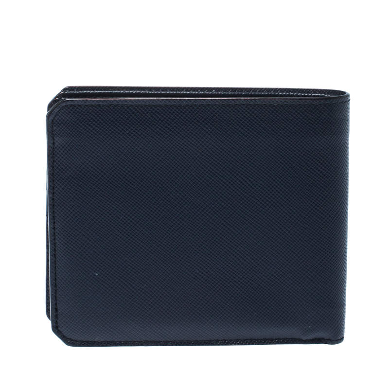 prada saffiano leather bifold wallet