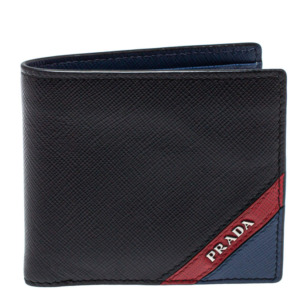 Prada Black Saffiano Leather Bifold Wallet