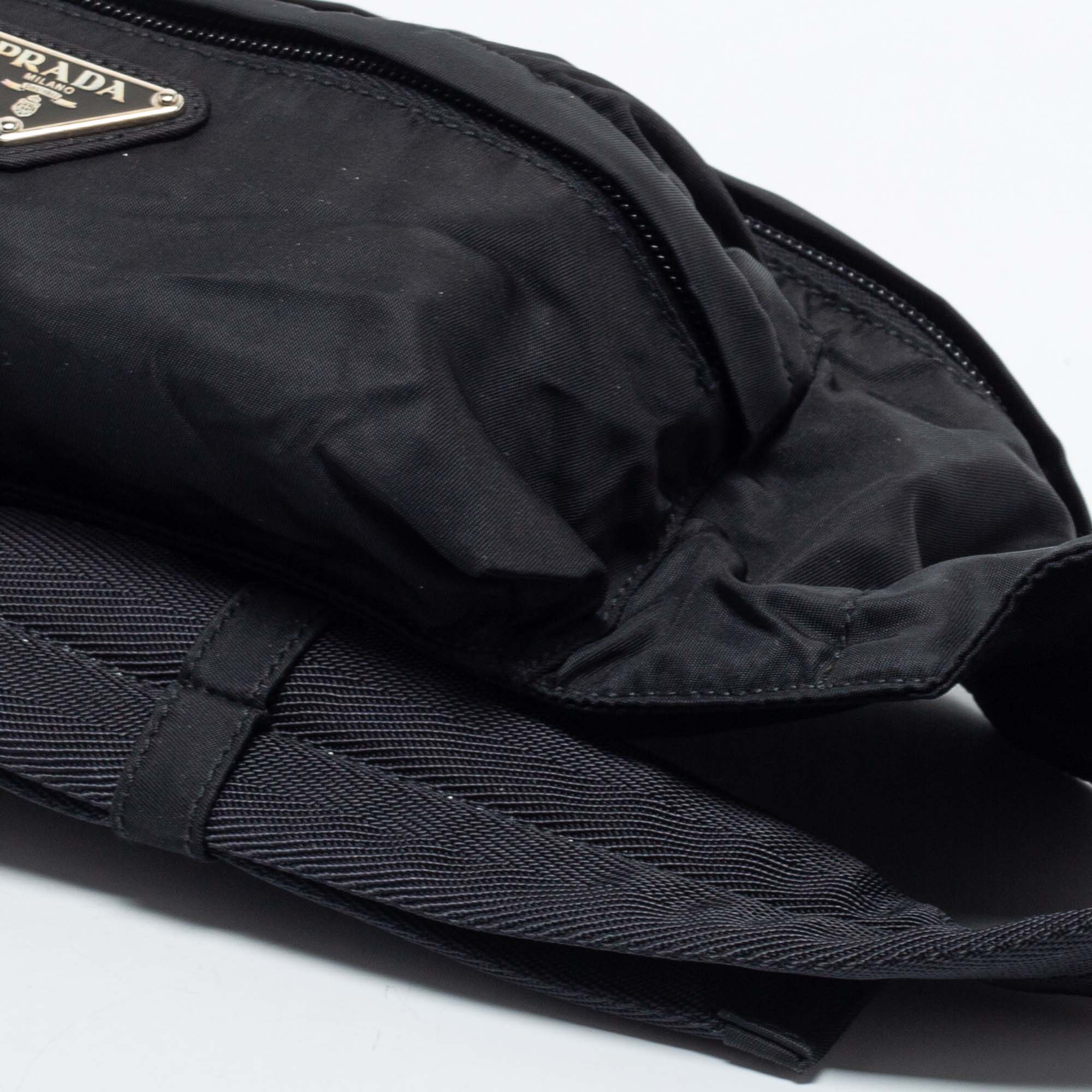 PRADA Waist Bag Nylon Brack Auth ar3248 Black Cloth ref.271382 - Joli Closet