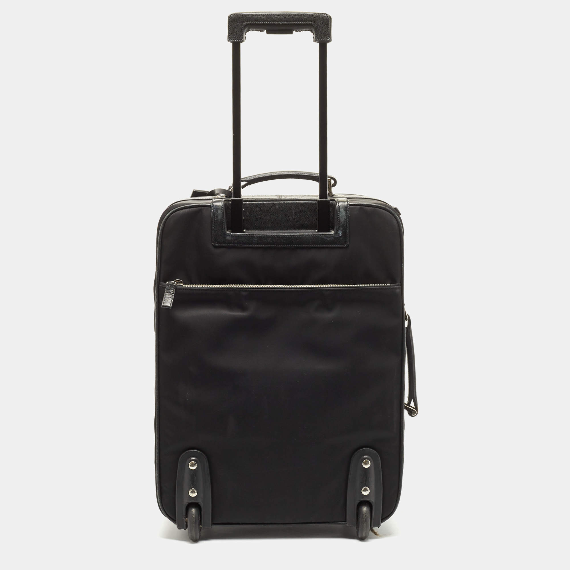 مملوكة مسبقًا Prada Black Nylon and Saffiano Leather Luggage 50