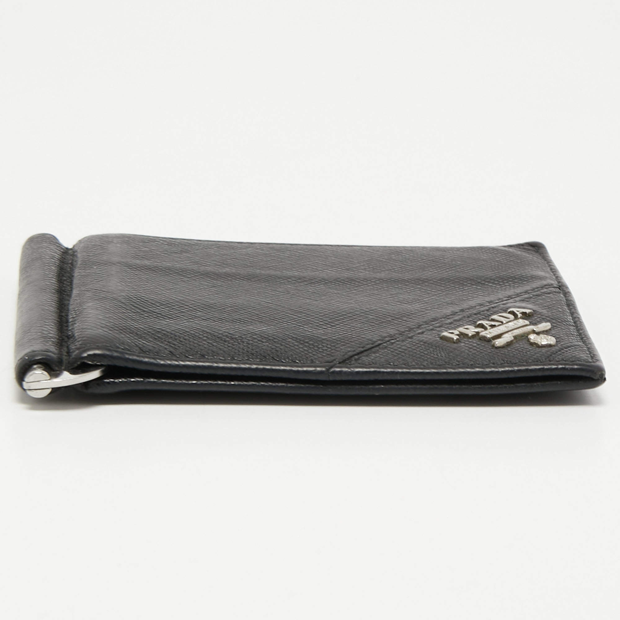 Prada wallet money clip กระเป๋าสตางค์ พราด้า ของแท้ ส่งฟรีEMS ทั้ง