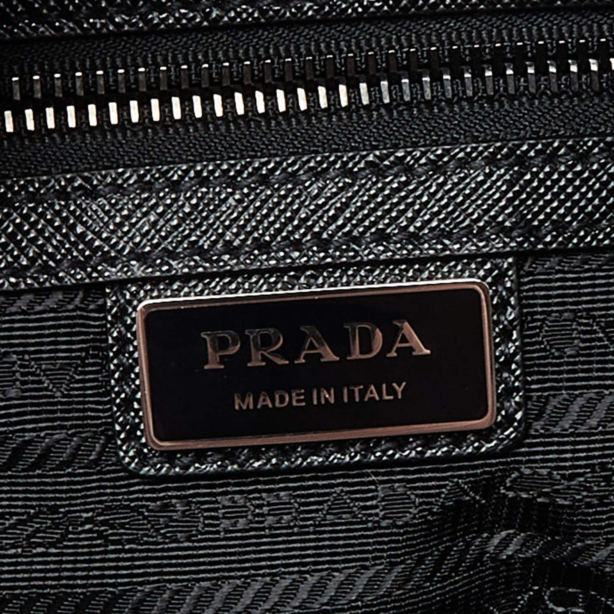 Leather travel bag Prada Black in Leather - 32698445