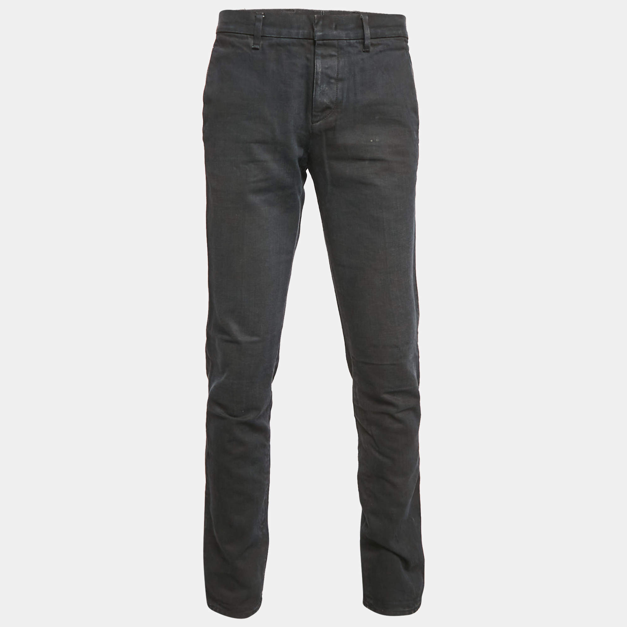 Prada Black Washed Denim Jeans M Waist 33"