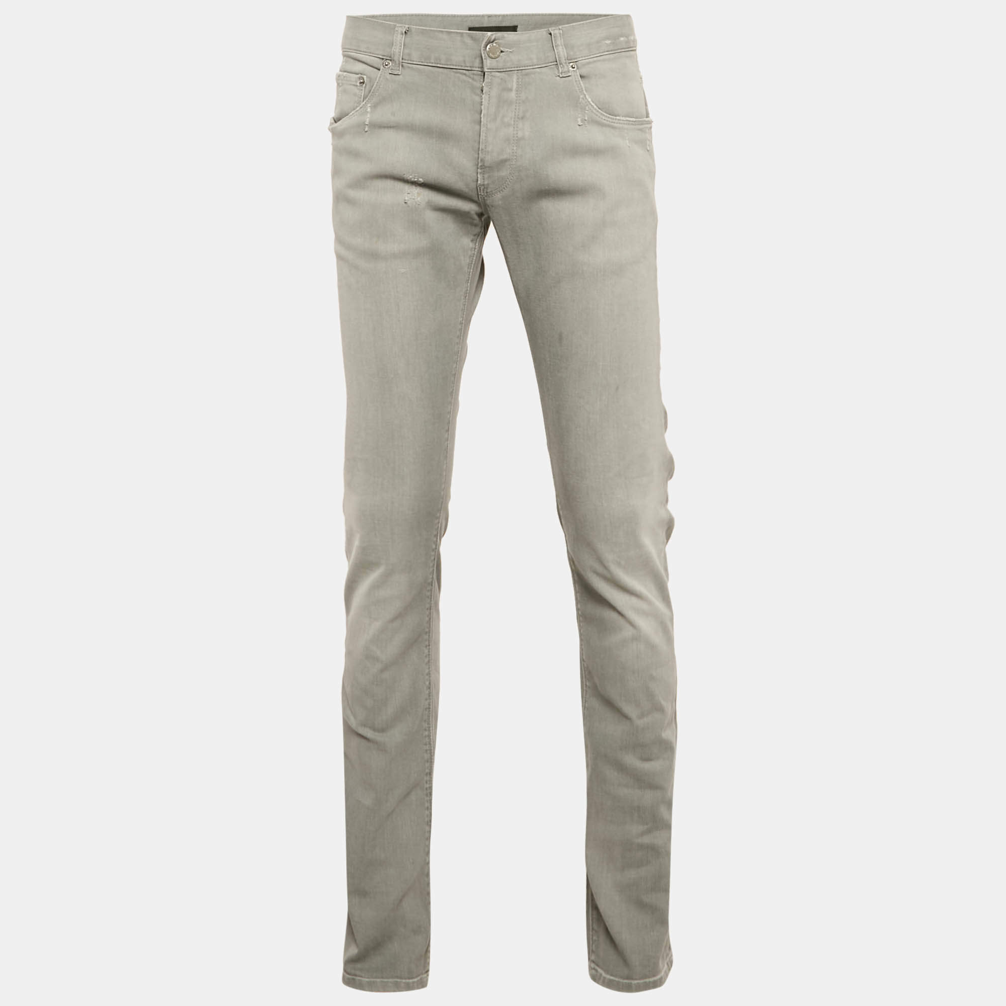 Prada Grey Denim Regular Fit Jeans L Waist 33"