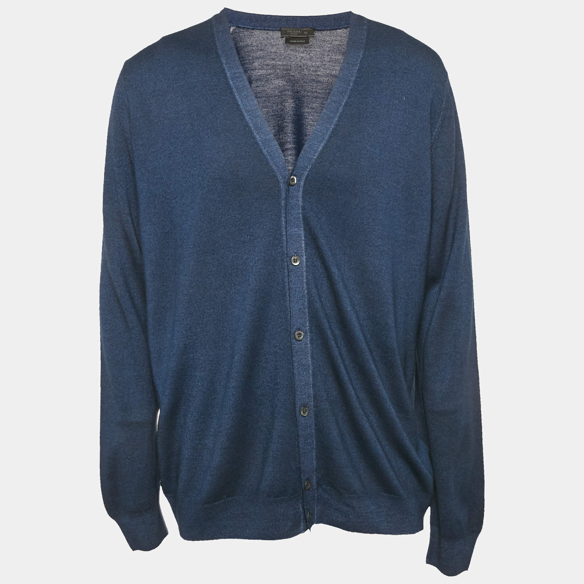 【送料&関税込】Ferragamo Midnight Blue Wool Blend Sweater $1450 Mens Salvatore Ferragamo Gancini Jacquard Wool Blend
