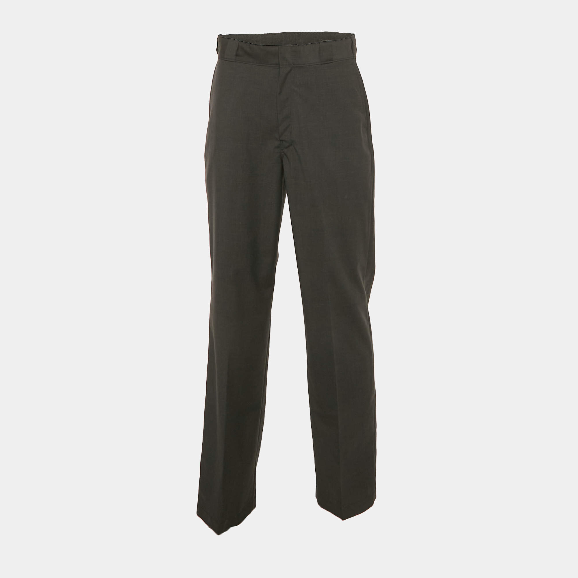 Pre Owned Prada Grey Wool Formal Trousers S