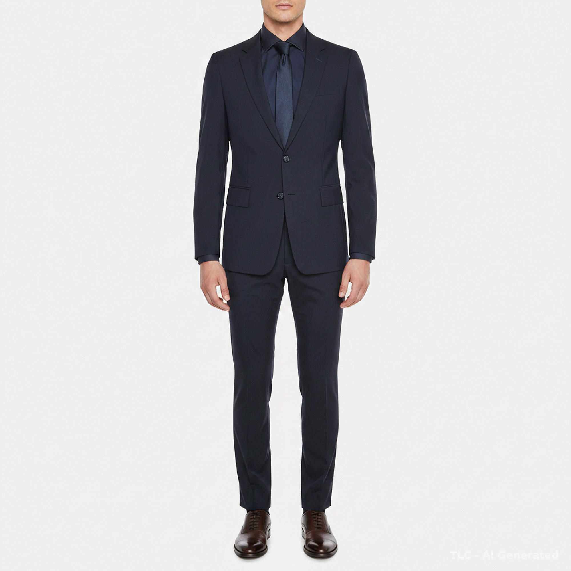 Pre Owned Prada Navy Blue Wool Single Breasted Suit and Pants Set S