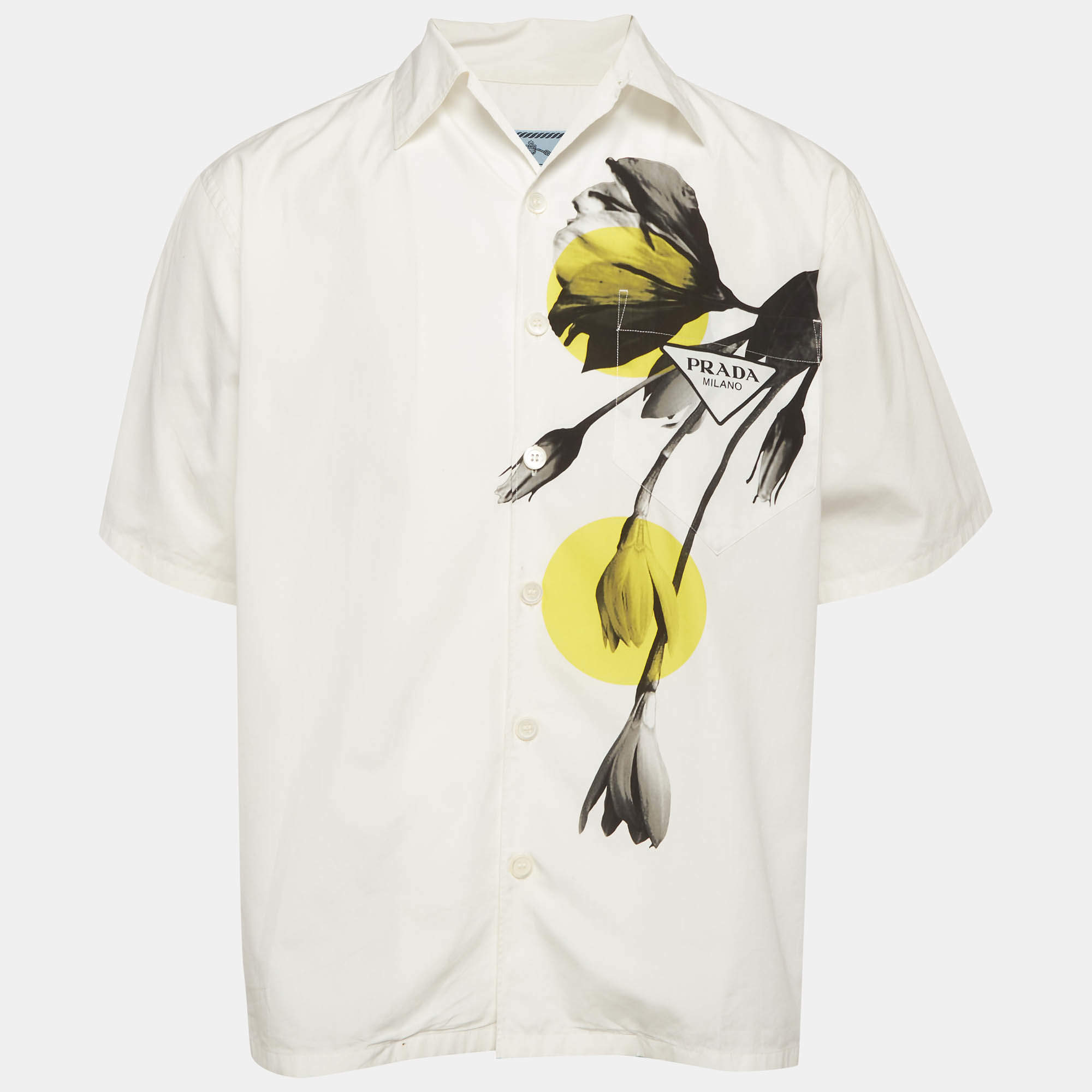 Prada Green Printed Cotton Bowling Shirt L Prada | TLC US