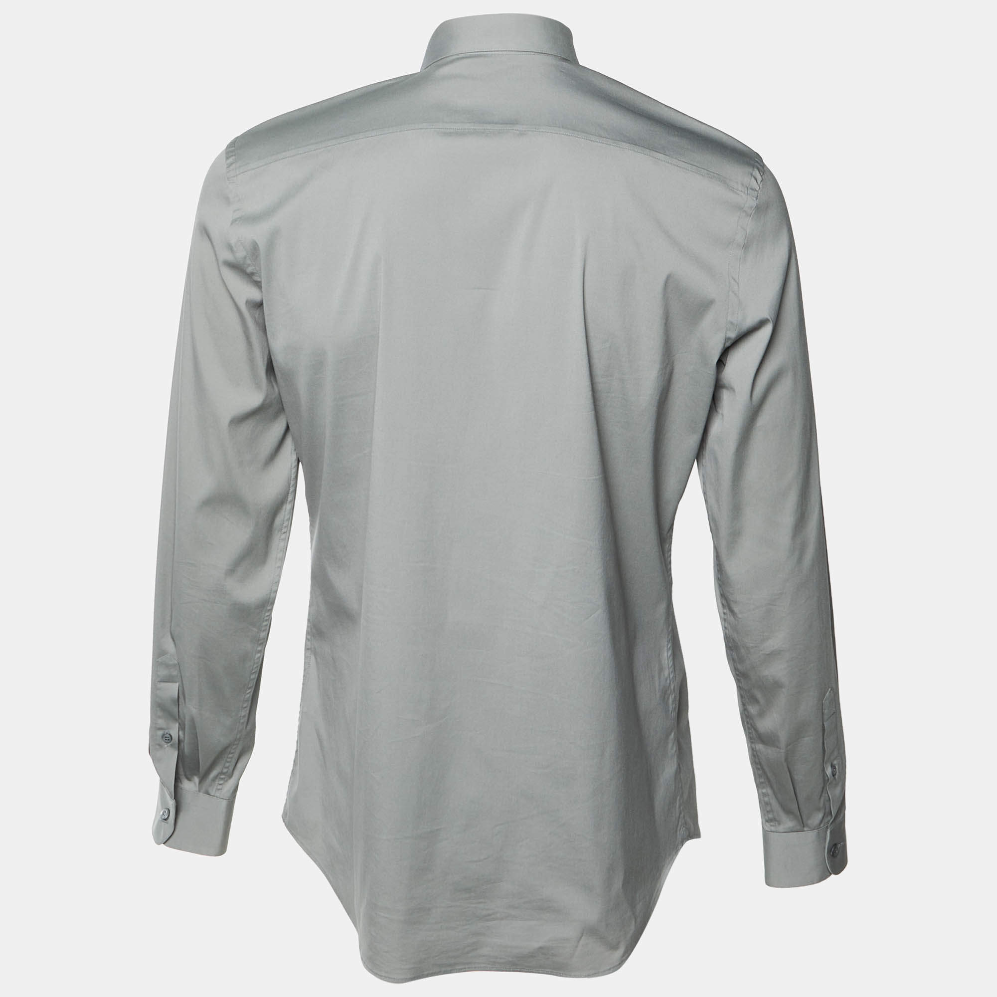Prada Blue Cotton Short Sleeve Shirt L Prada | TLC