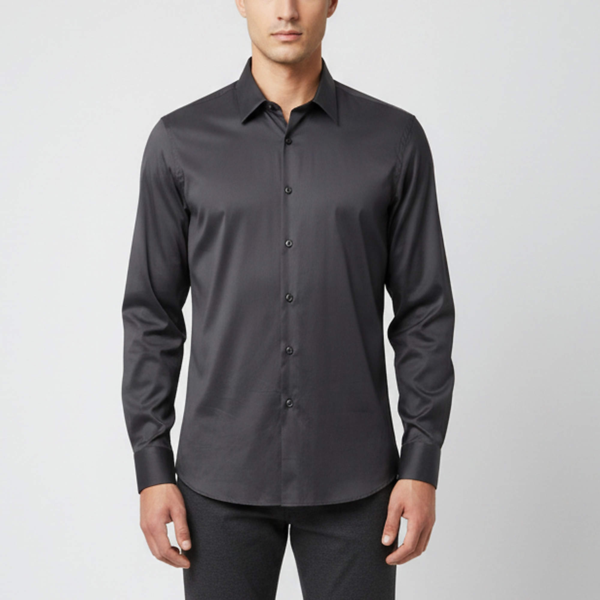 مملوكة مسبقًا Prada Black Stretch Poplin Slim Fit Shirt XL