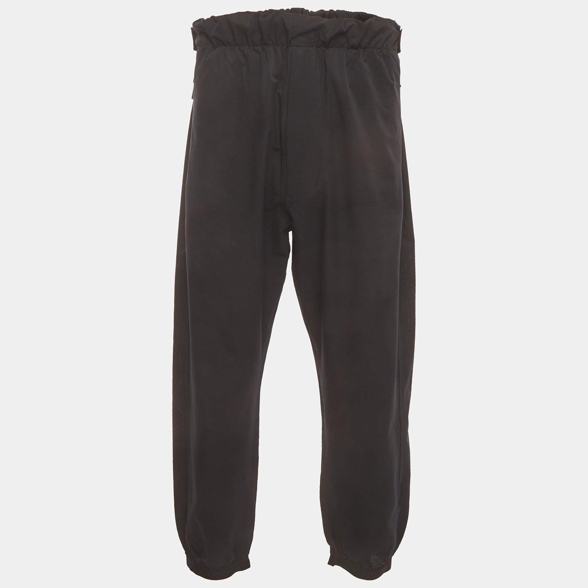 Pre Owned Prada Black Syntenic Elasticated Waist Jogger Pants XXXL