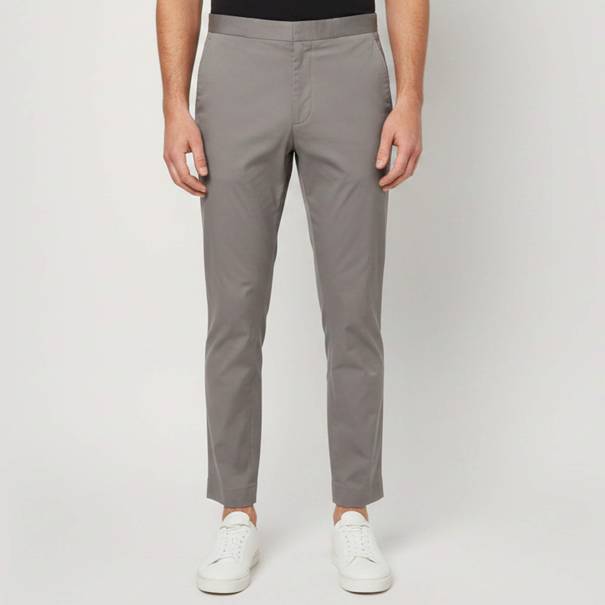 Pre Owned Prada Grey Cotton Slim Fit Button-Up Trousers XL