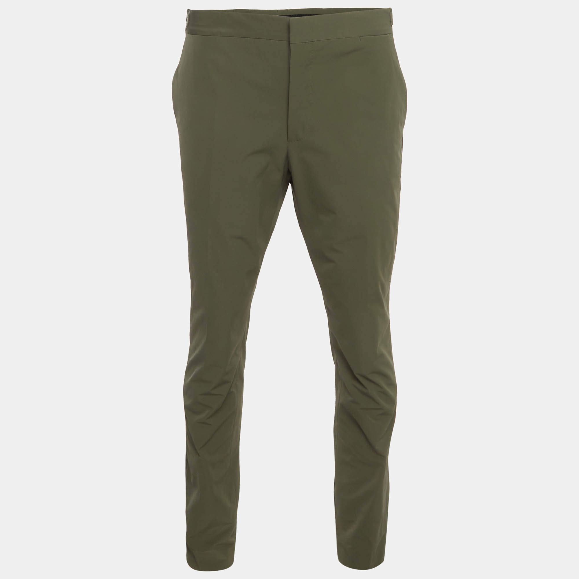 Pre Owned Prada Green Syntenic Regular Fit Trouser XL 