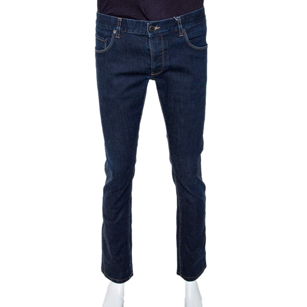 Pre Owned Prada Indigo Denim Tapered Fit Jeans M