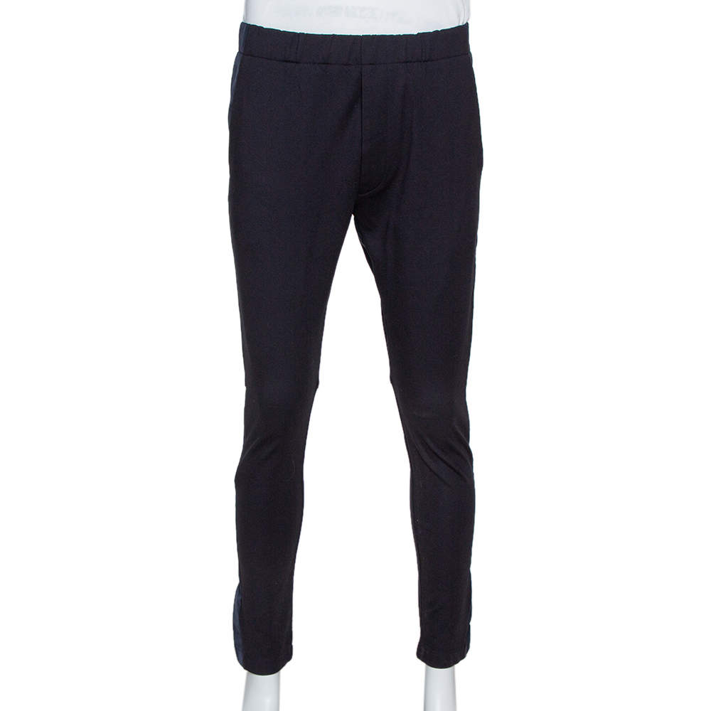 Prada Black Jersey Patch Detail Track Pants S