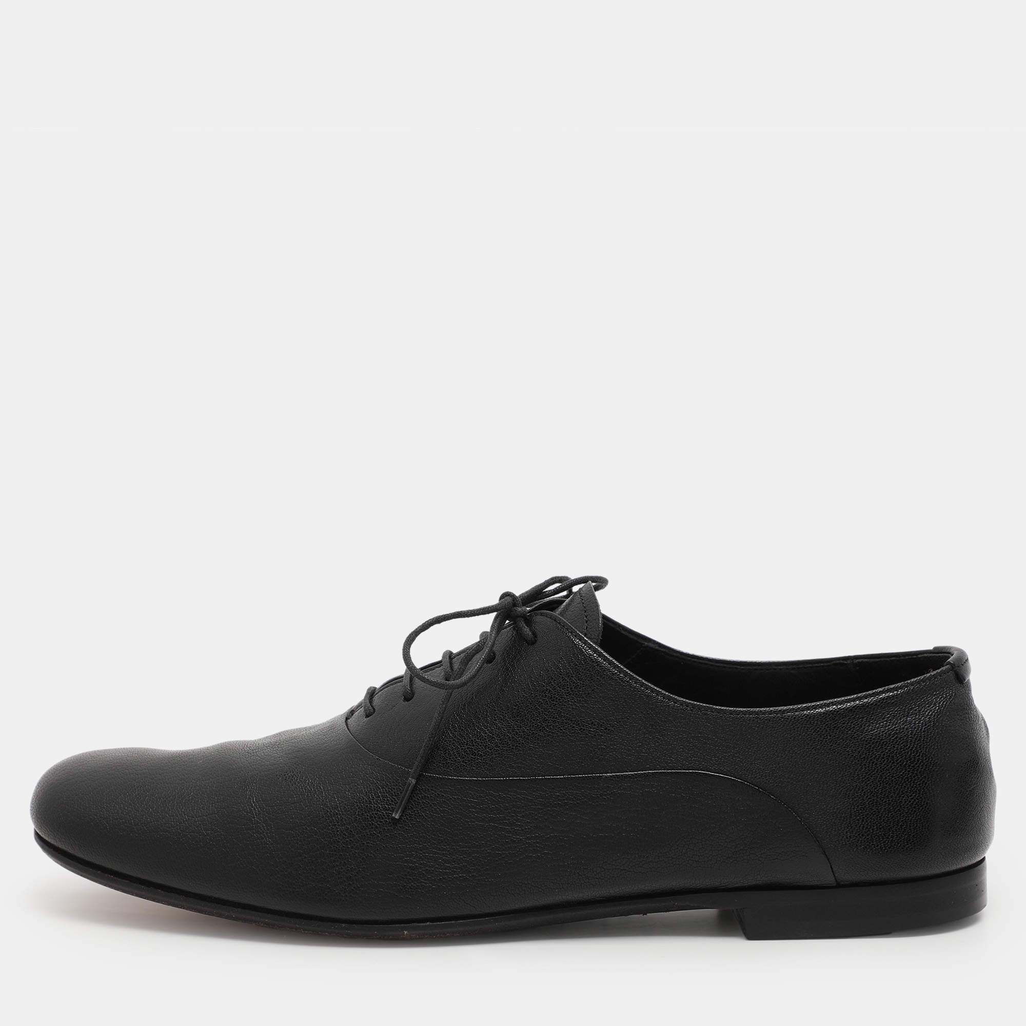 Prada Black Leather Lace Up Oxfords Size 42