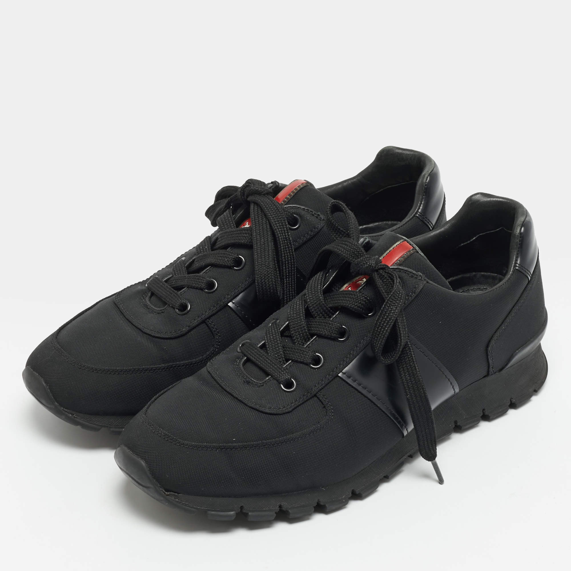 年始大特価【Cass x Prada 新品未使用】アメリカズカップ Cass x Prada Black/White America's Cup Sust4in Low-Top Sneakers