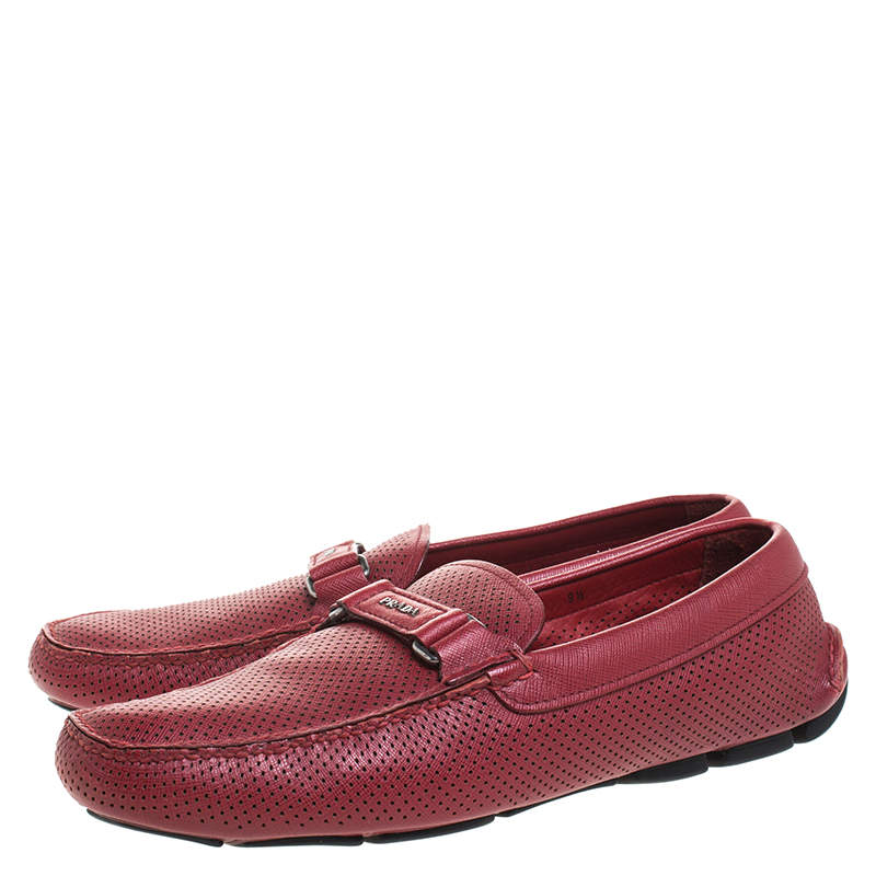 red prada loafers
