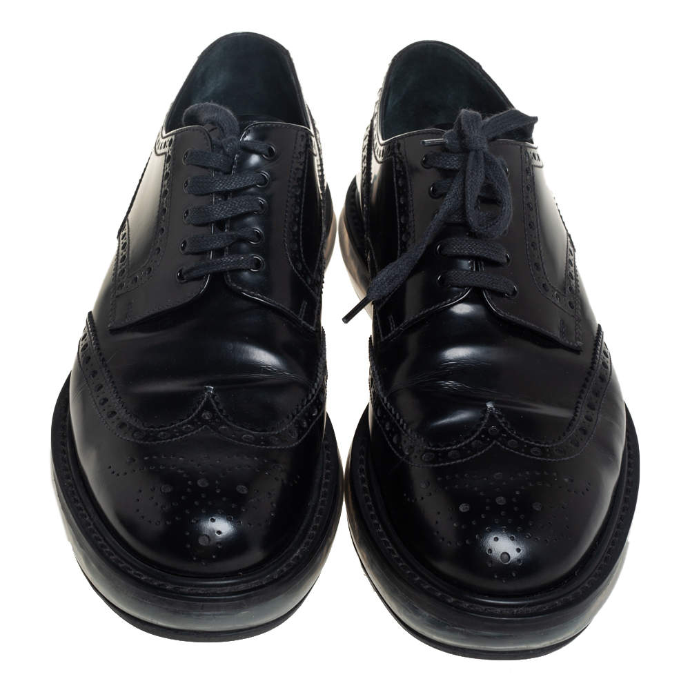 New Aralia men's Derby in glossy black leather with leather sole