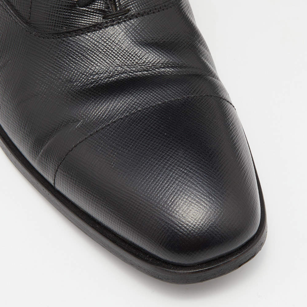 Prada Men's High-Quality Saffiano Leather Oxford Business Shoes