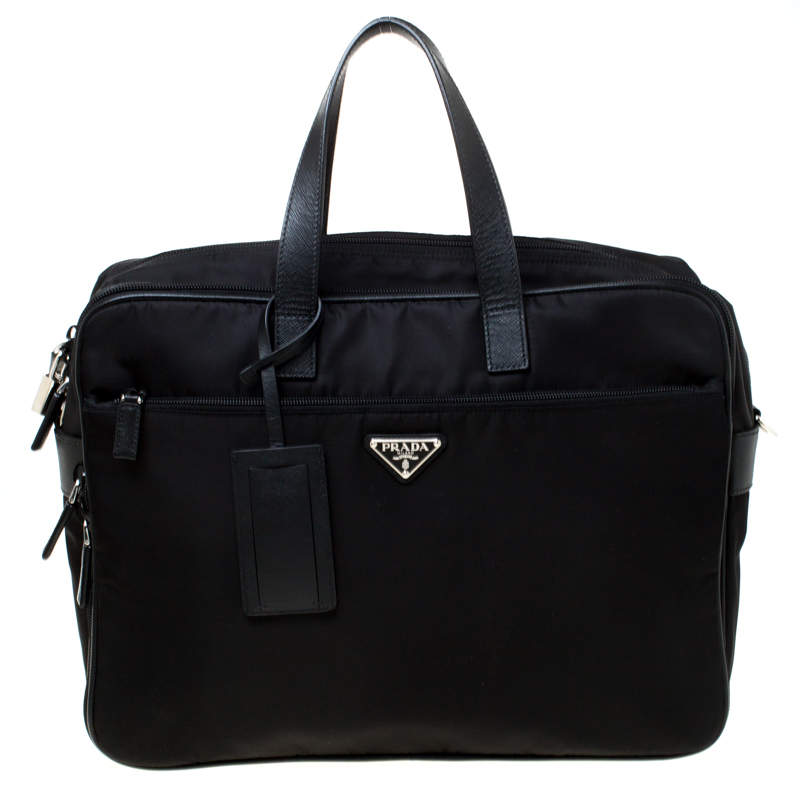 Prada Black Nylon Laptop Bag Prada | The Luxury Closet