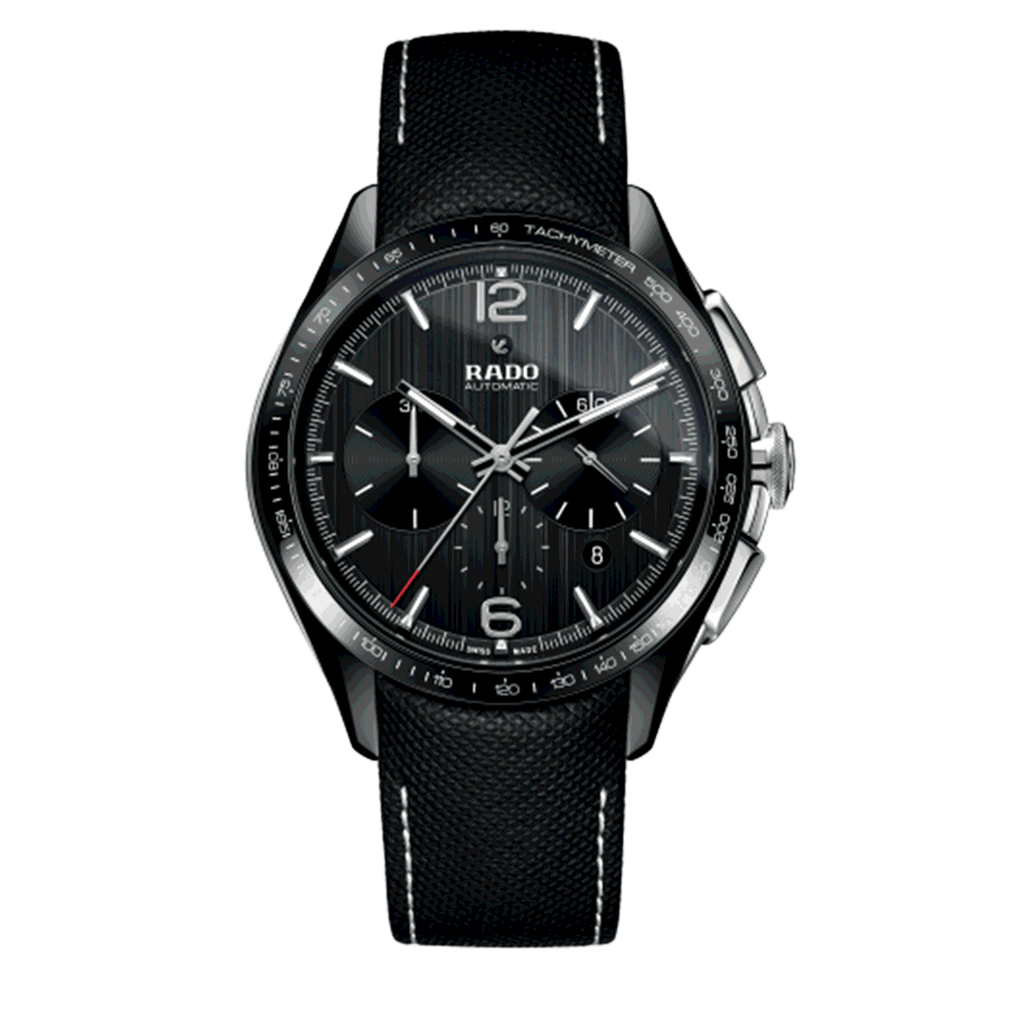 Rado Black leather watch 45 mm