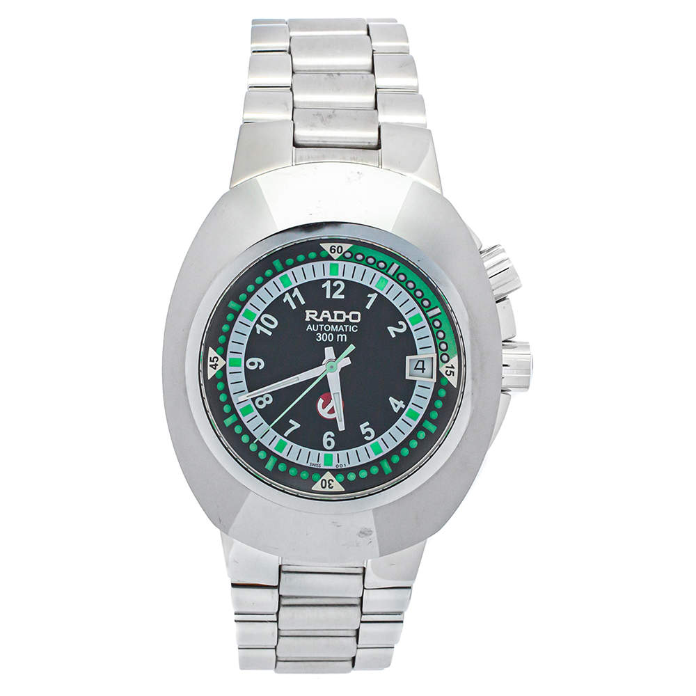 مملوكة مسبقًا Rado Black Tungsten Carbide & Stainless Steel Diastar 658.0639.3 Men's Wristwatch 42mm