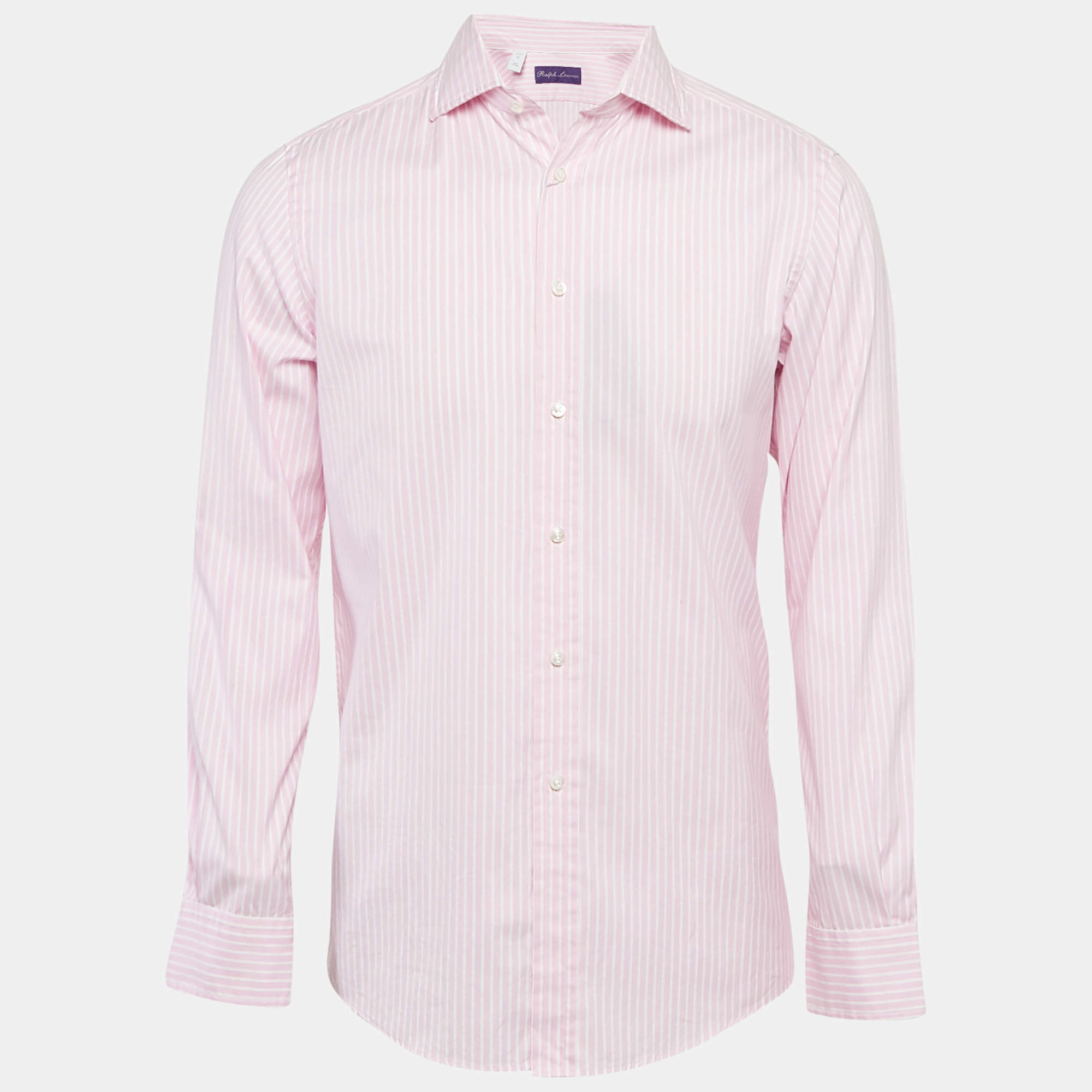 Ralph Lauren Pink Stripe Cotton Long Sleeve Shirt S